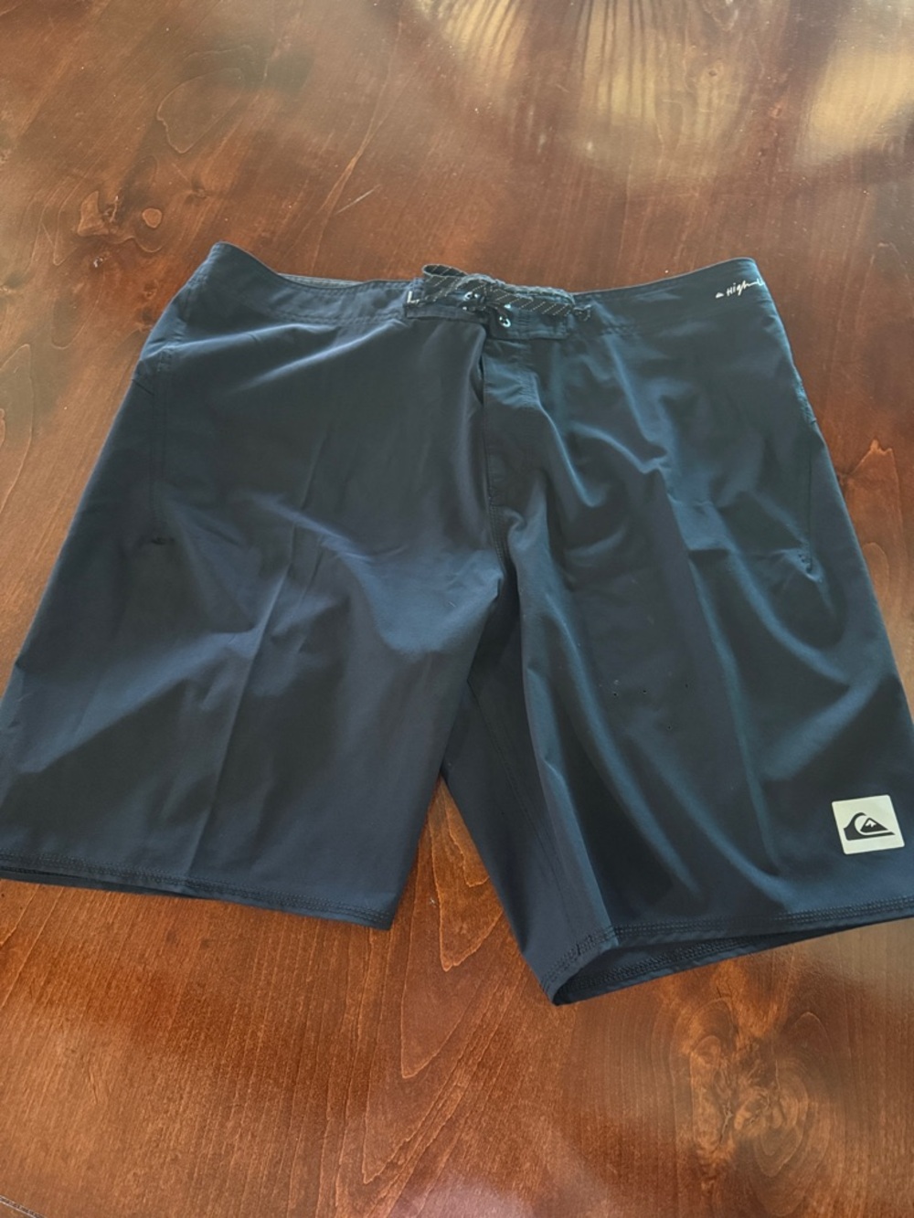 Quiksilver Men’s Black High Line Swim shorts, EUC,36